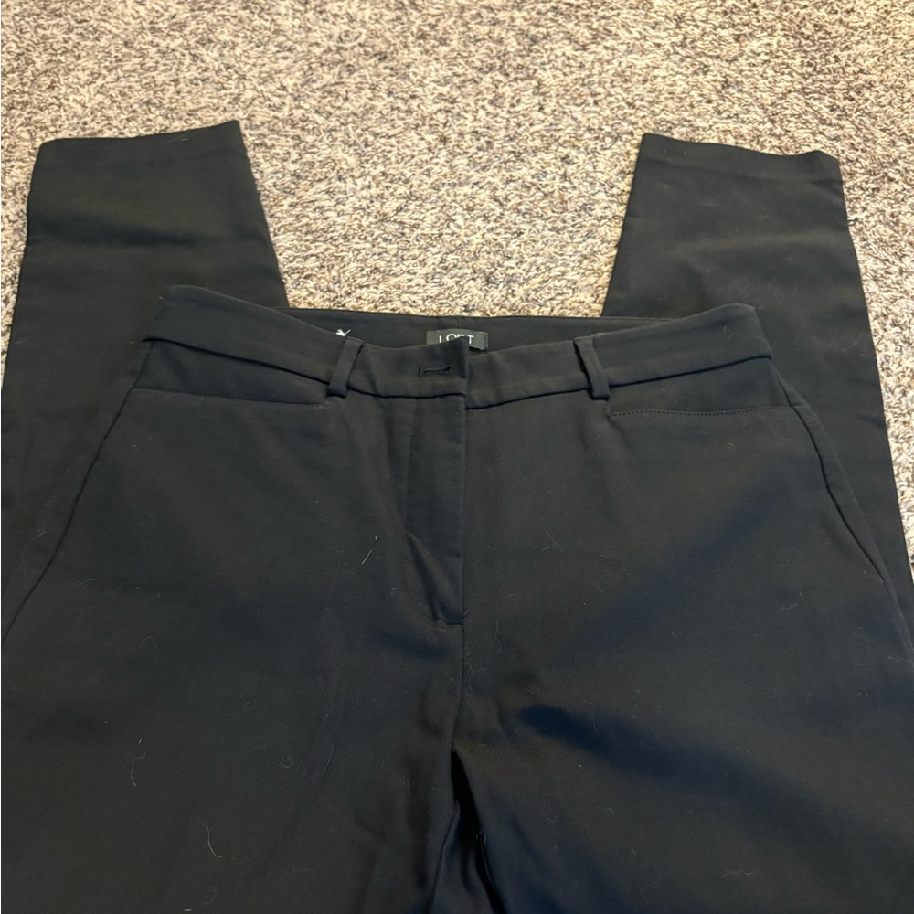 LOFT Black Dress Pants Tailored Fit